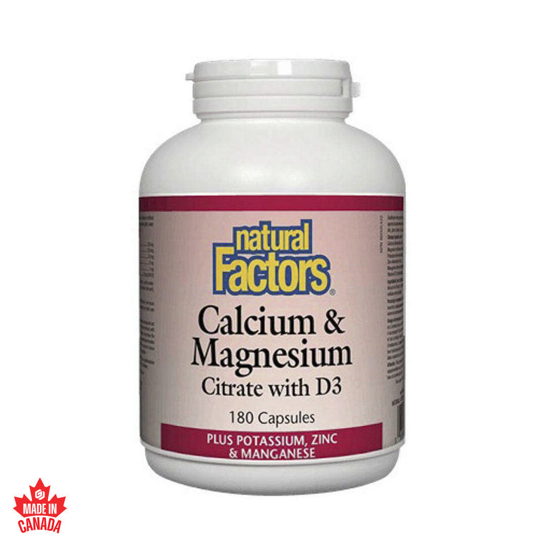 Natural Factors Calcium & Magnesium with D3 180 Tabs
