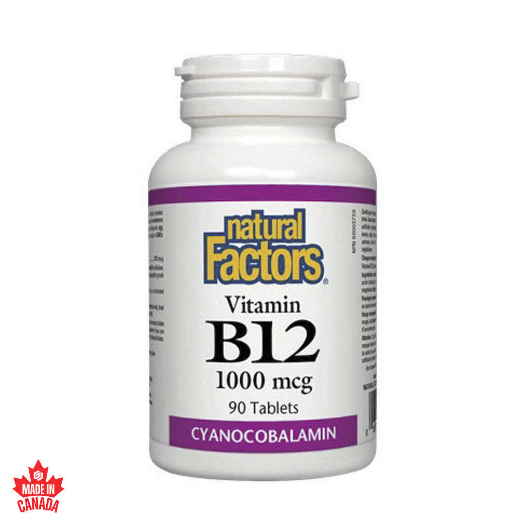 Natural Factors Vitamin B12 (Methylcobalamin) 1000 90 Sublinguals