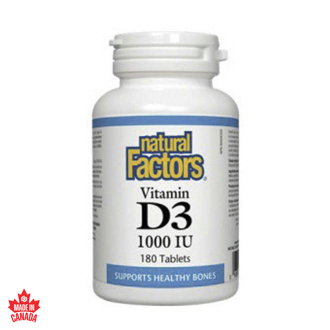 Natural Factors Vitamin D3 1000 UI 180 SoftGels